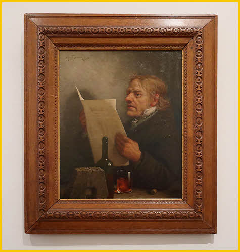 Estonian Peasant Reading a Newsp